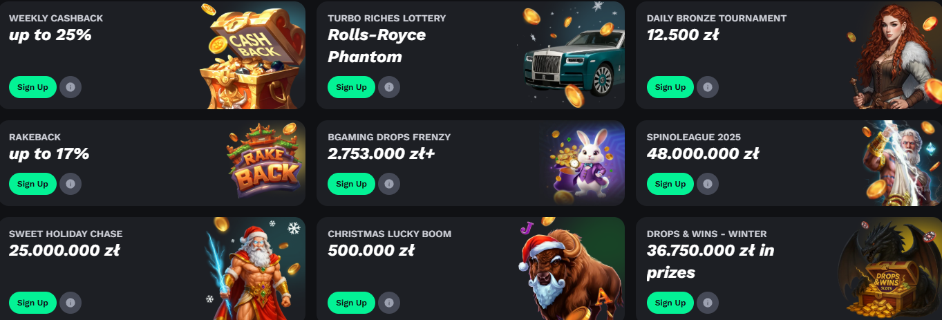 Turnieje z wielkimi pulami nagród w Betonred